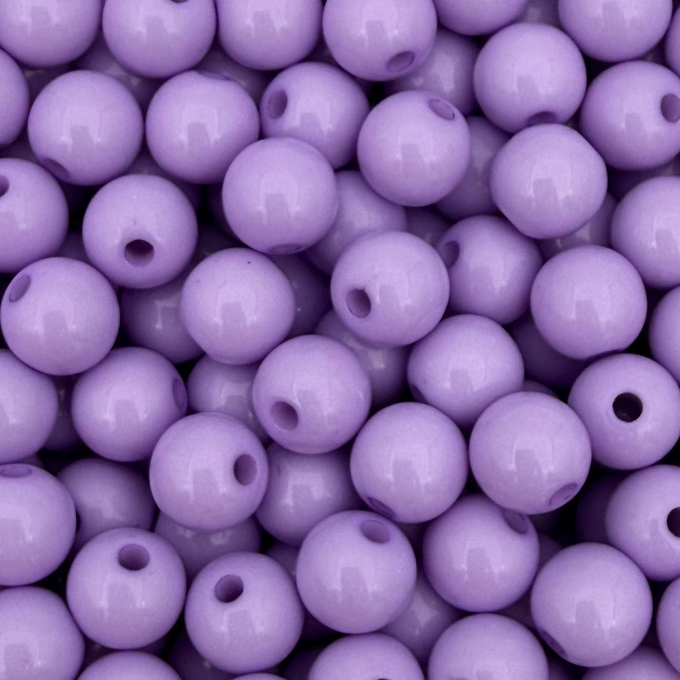 50 stuks acryl kralen shiny paars - 8mm