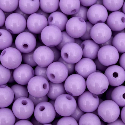 50 stuks acryl kralen shiny paars - 8mm