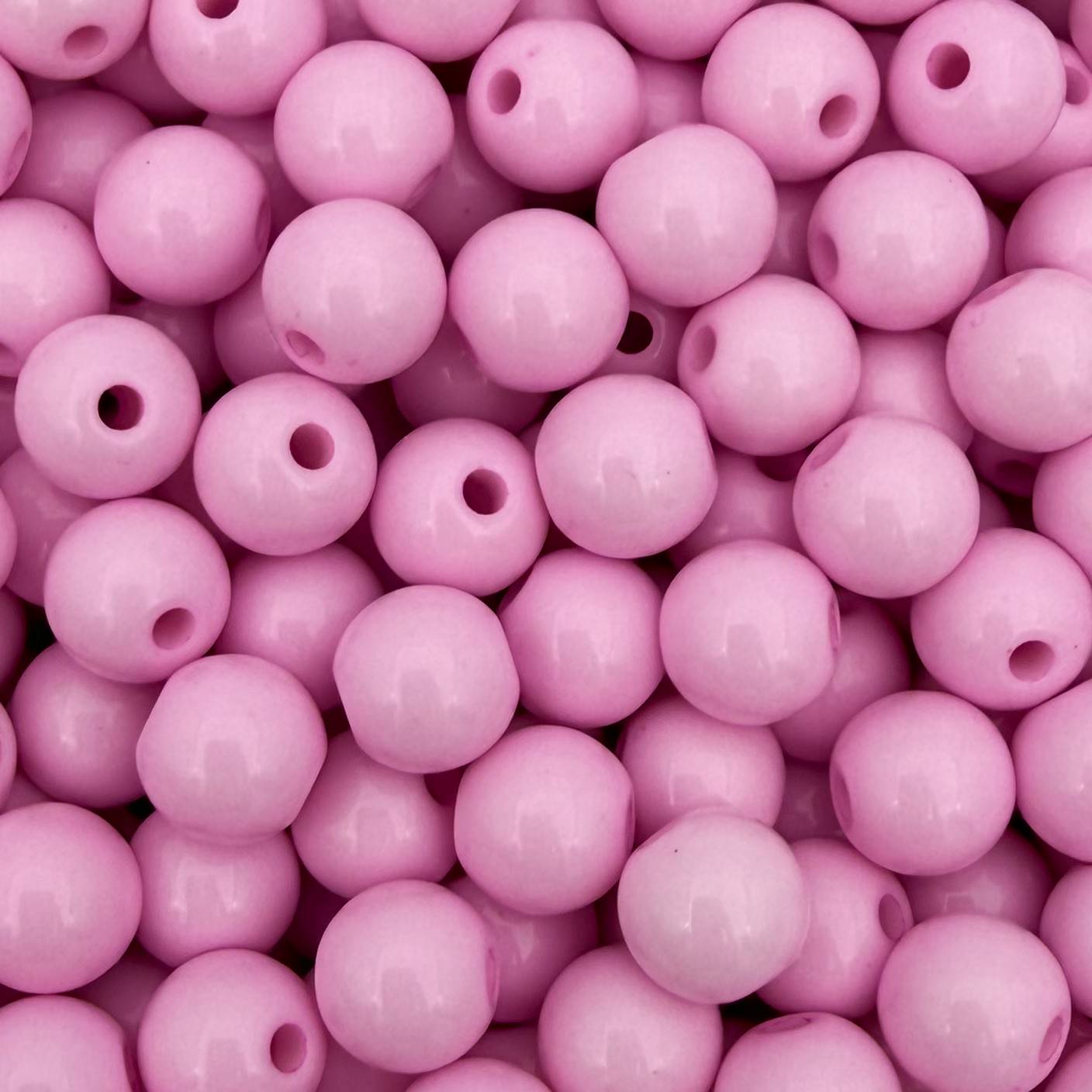 50 stuks acryl kralen shiny roze - 8mm