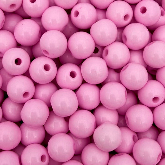 50 stuks acryl kralen shiny roze - 8mm