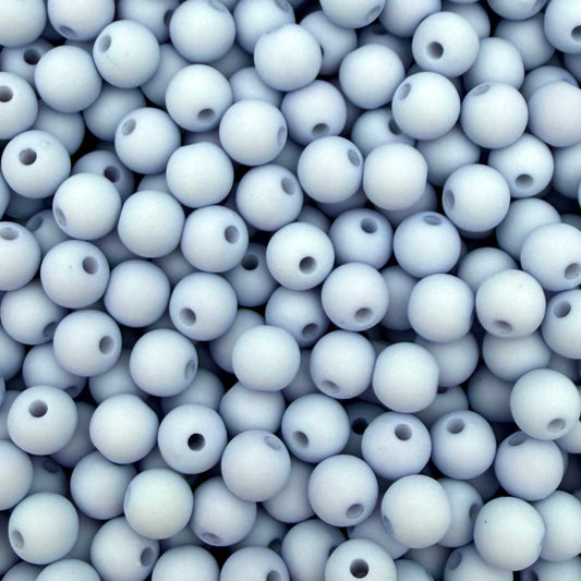 50 stuks acryl kralen mat groenblauw - 6mm