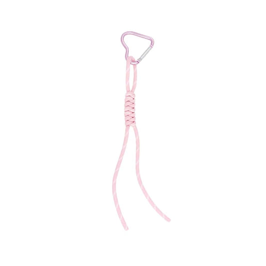 (per stuk) Bag charm en sleutelhanger enkel lint roze - 20x4,5cm