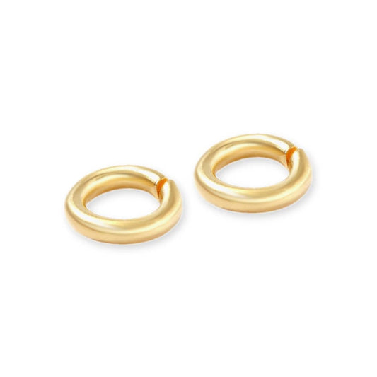 10 stuks Roestvrij stalen (RVS) buigringen goud - 6x0,8mm