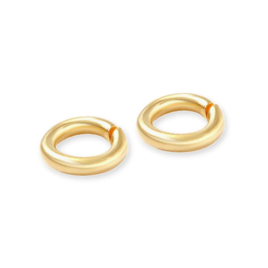 10 stuks Roestvrij stalen (RVS) buigringen goud - 7x0,8mm