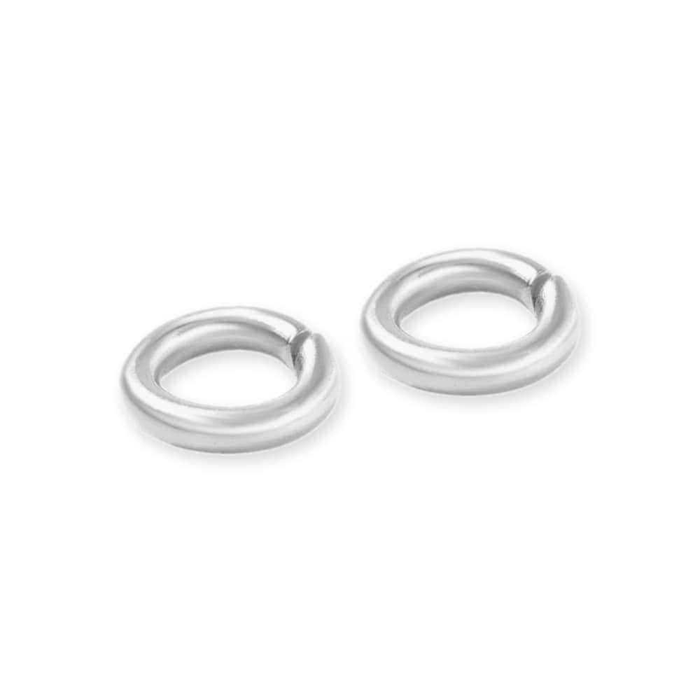 10 stuks Roestvrij stalen (RVS) buigringen zilver - 6x0,8mm