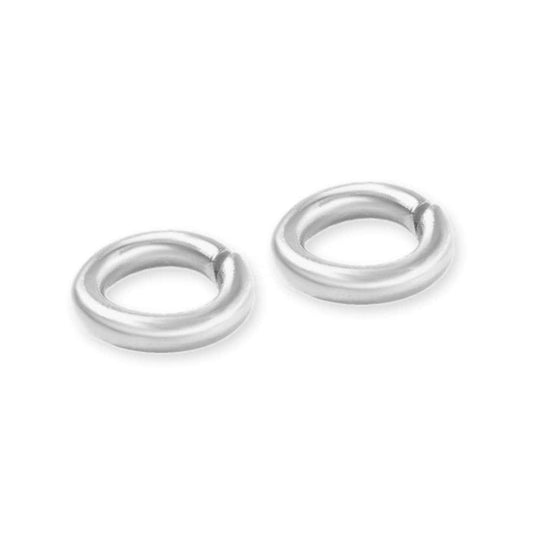 10 stuks Roestvrij stalen (RVS) buigringen zilver - 8x1mm