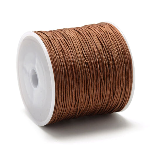 5 meter rol Macramé draad donker bruin - 0,8mm