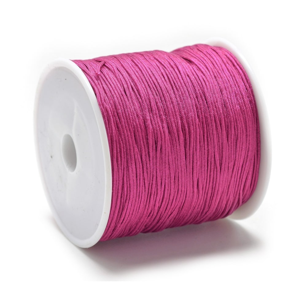 5 meter rol Macramé draad fuchsia roze - 0,8mm