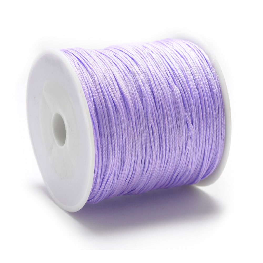 5 meter rol Macramé draad licht paars - 0,8mm