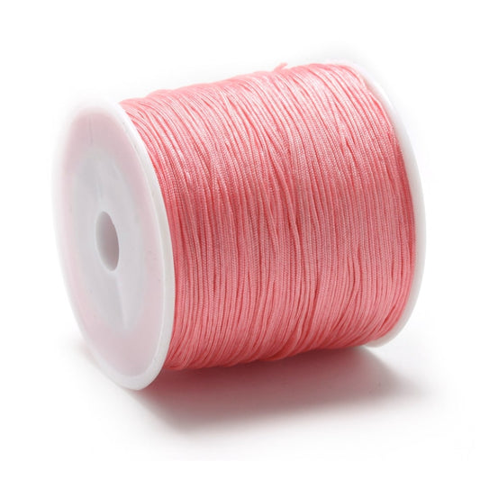 5 meter rol Macramé draad zalm roze - 0,8mm