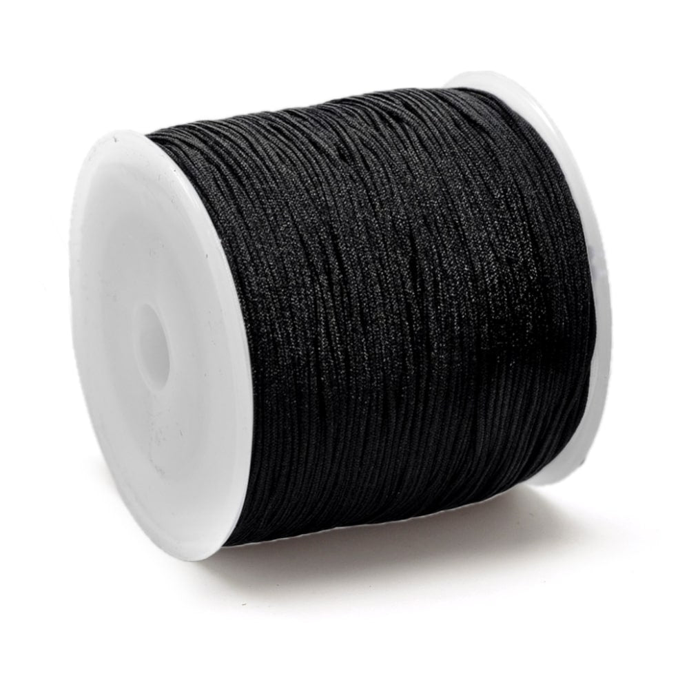 5 meter rol Macramé draad zwart - 0,8mm