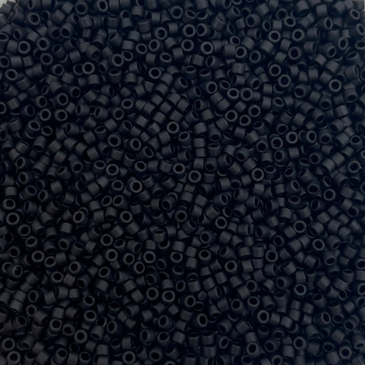 3gram Miyuki delica 11/0 Opaque matte black - 310