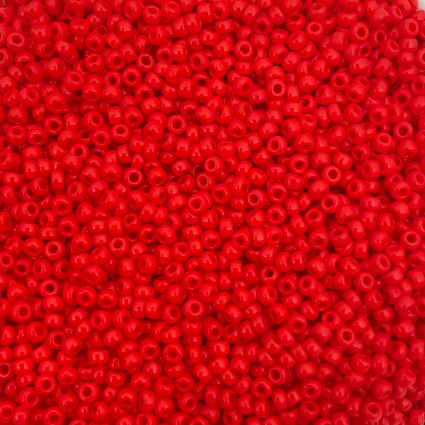 5gram Miyuki rocailles 11/0 (2mm) Opaque vermillion red - 407