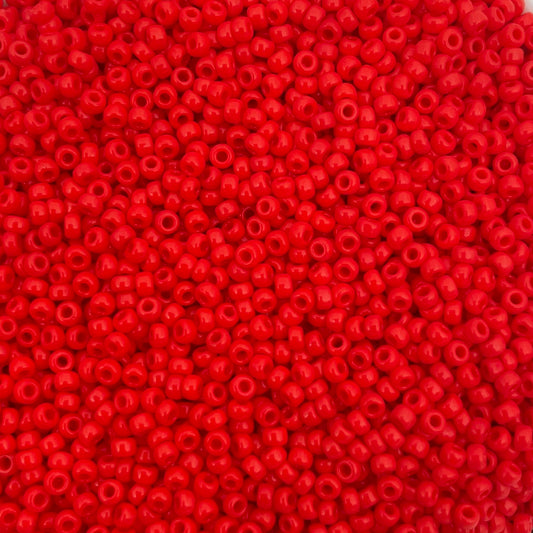 5gram Miyuki rocailles 11/0 (2mm) Opaque vermillion red - 407