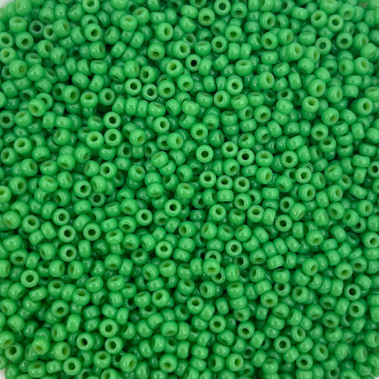 5gram Miyuki rocailles 11/0 (2mm) Duracoat opaque dyed fiji green - 4476
