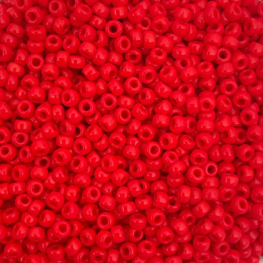 5gram Miyuki rocailles 8/0 (3mm) Opaque vermillion red - 407
