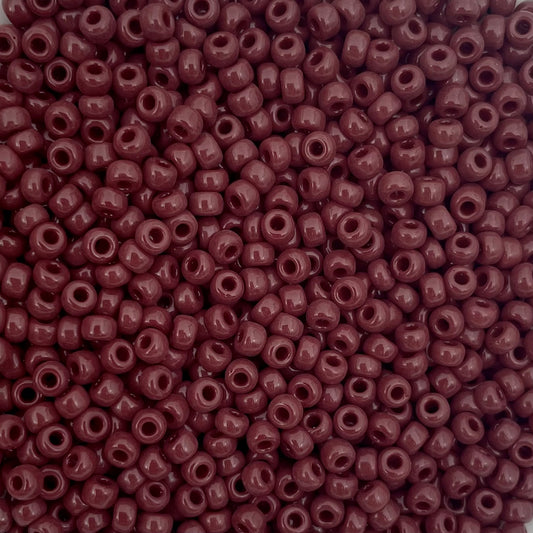 5gram Miyuki rocailles 8/0 (3mm) Opaque red brown - 419