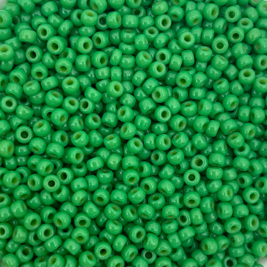 5gram Miyuki rocailles 8/0 (3mm) Duracoat opaque dyed fiji green - 4476
