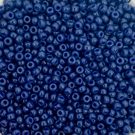 5gram Miyuki rocailles 8/0 (3mm) Duracoat opaque dyed navy blue - 4493