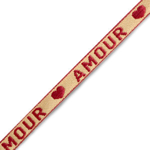 (per meter) "Amour" Beige Rood - 10mm