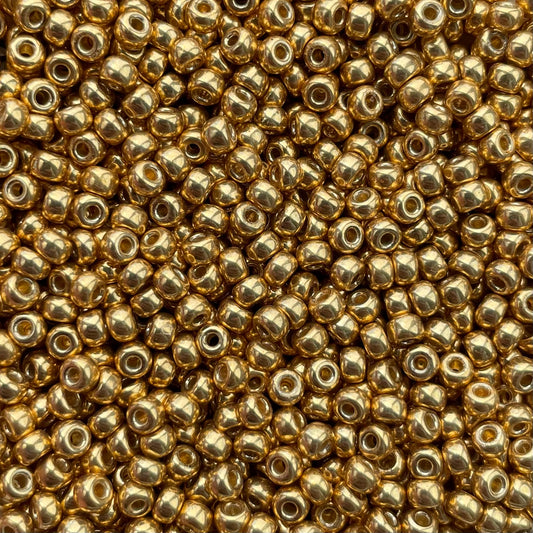 5gram Miyuki Rocailles 8/0 (3mm) Duracoat galvanized gold - 8-4202