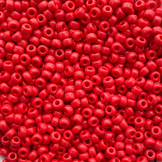 5gram Miyuki Rocailles 8/0 (3mm) Opaque red - 8-408