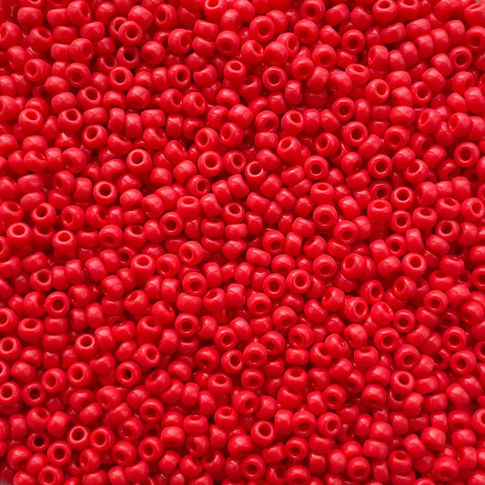 5gram Miyuki Rocailles 11/0 (2mm) Opaque red - 11-408