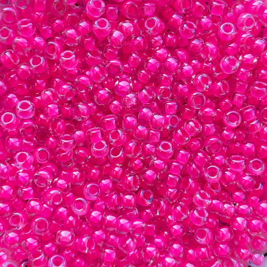 5gram Miyuki Rocailles 8/0 (3mm) Luminous pink - 8-4301