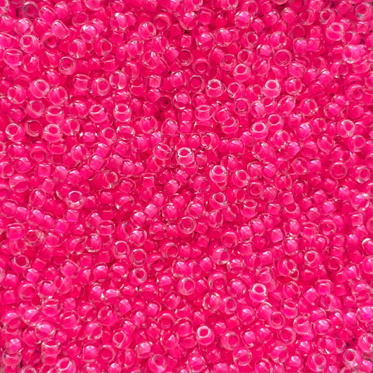 5gram Miyuki Rocailles 11/0 (2mm) Luminous pink - 11-4301