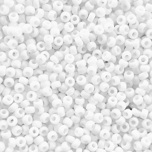 5gram Miyuki Rocailles 8/0 (3mm) Opaque white - 8-402