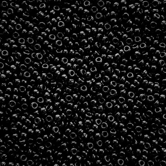 5gram Miyuki Rocailles 11/0 (2mm) Opaque black - 11-401