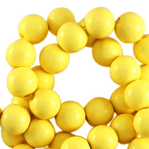 100 stuks acryl kralen shiny geel - 4mm