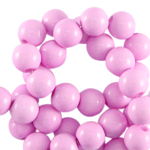 100 stuks acryl kralen shiny paars roze - 4mm