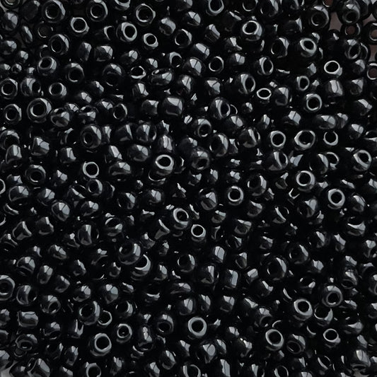 7gram Rocailles kraal zwart - 2mm