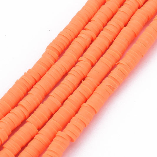 40cm Streng Katsuki polymeer kralen Oranje - 4mm