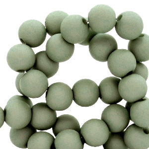 100 stuks acryl kralen grijs groen - 4mm