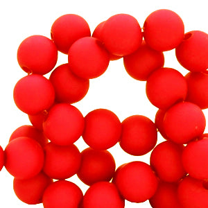 100 stuks acryl kralen rood - 4mm